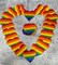 Pride Collection: Rainbow Heart, Embroidered Iron-on Patch, LGBTQ Patches, Sz 3.5" inches